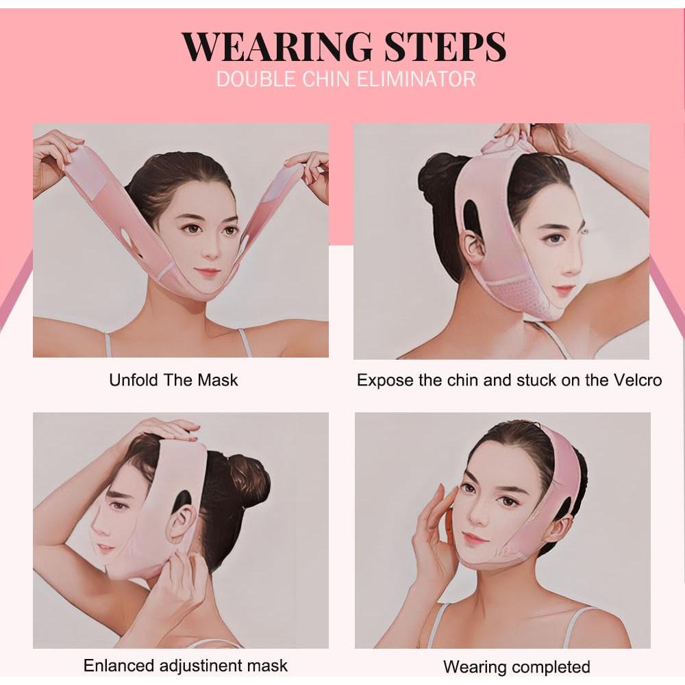 Correa de Barbilla MASIKA Ajustable Rosa para Dormir