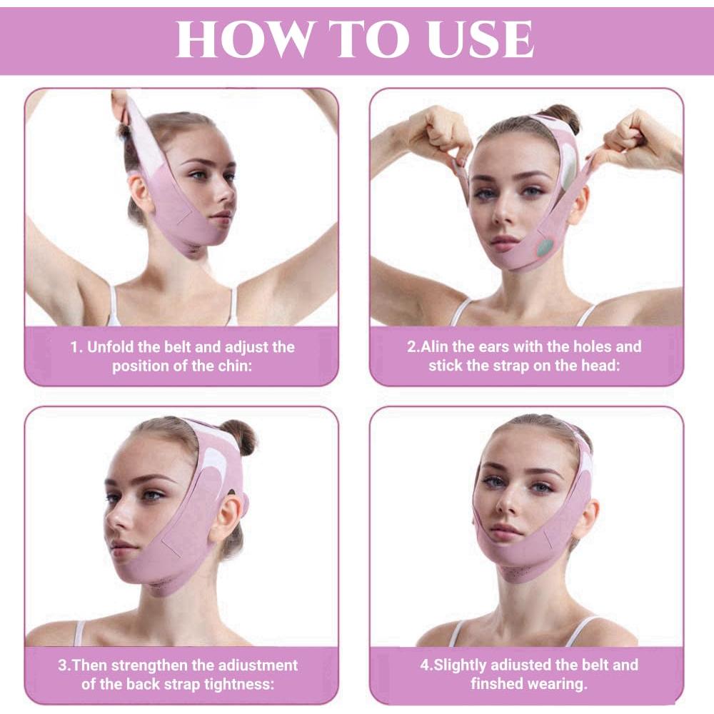 Máscara V-Line ROWMATE de Grafeno para Doble Barbilla - Lila