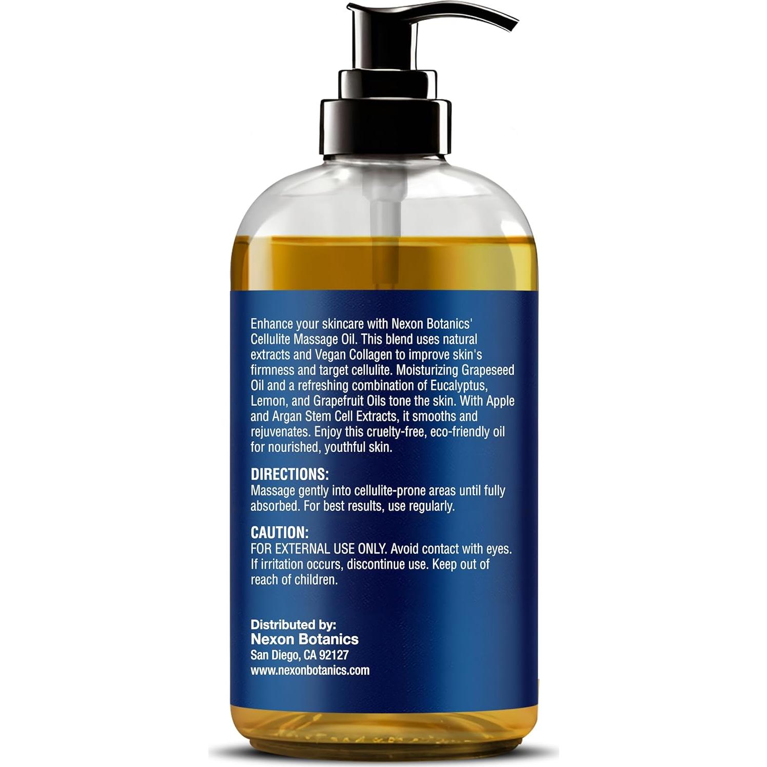 Aceite de Masaje Anticelulitis Nexon Botanics 240 ml Hidratante