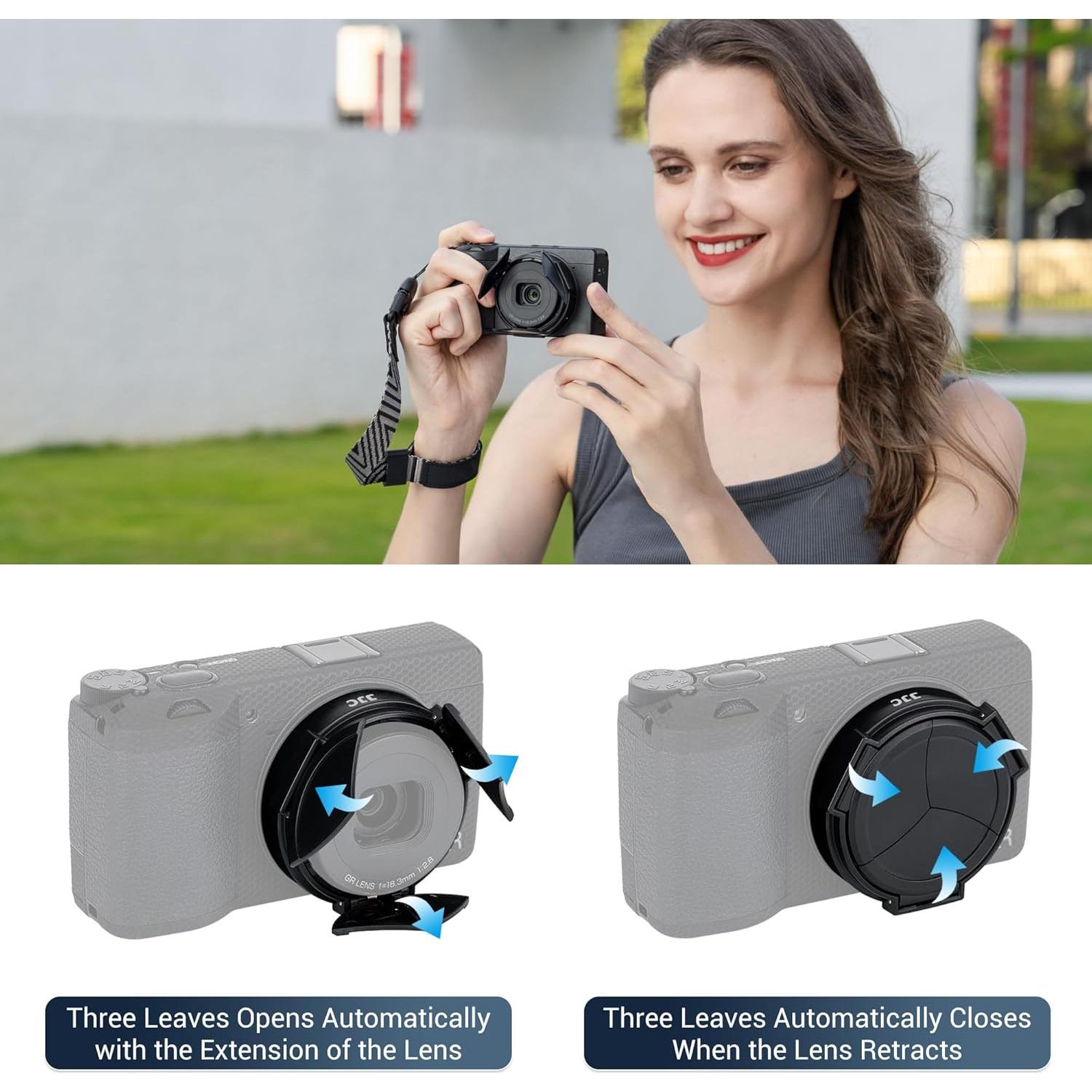 Tapa de Lente Automática JJC para Cámara Ricoh GR IV - 18g