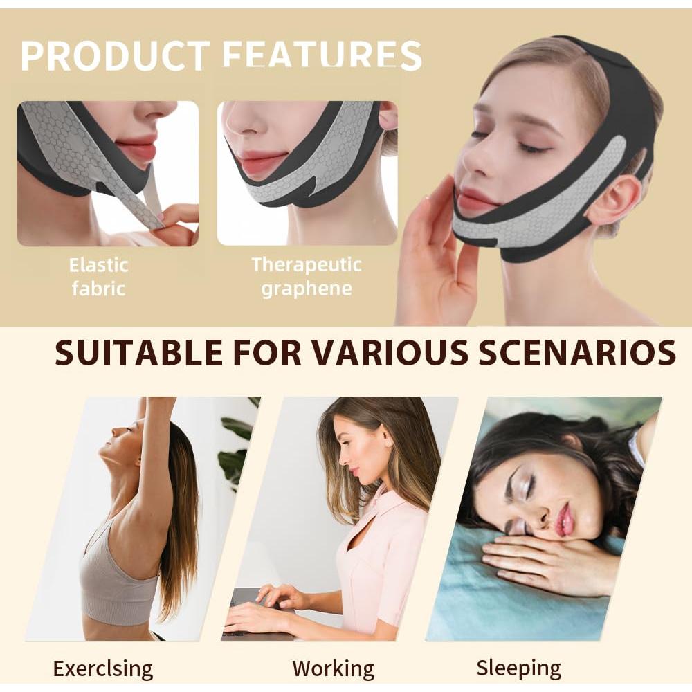 Máscara V-Line ROWMATE para Doble Barbilla, Negro, M