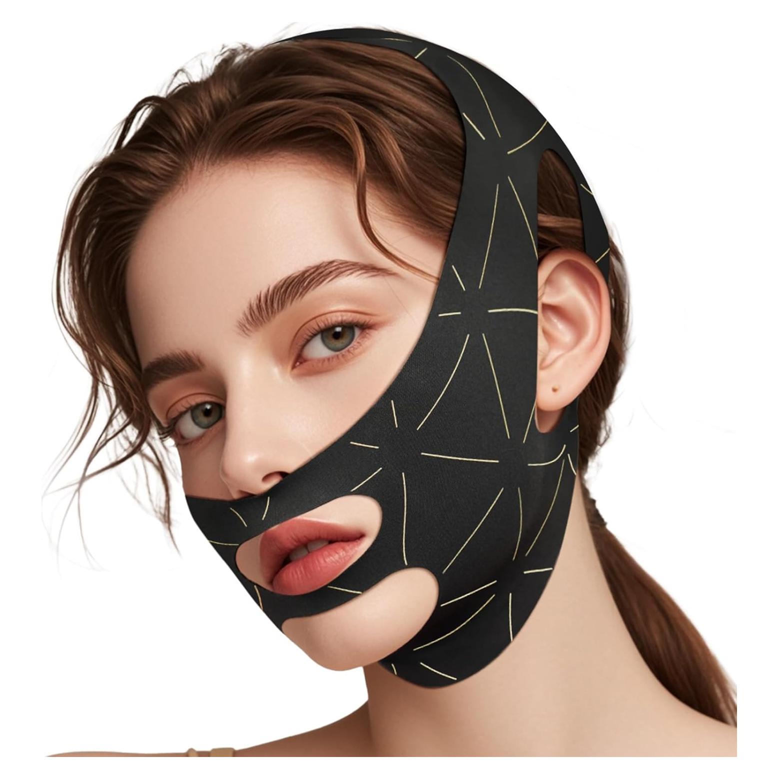 Correa de Barbilla JUSRON Ajustable para Dormir - Negro