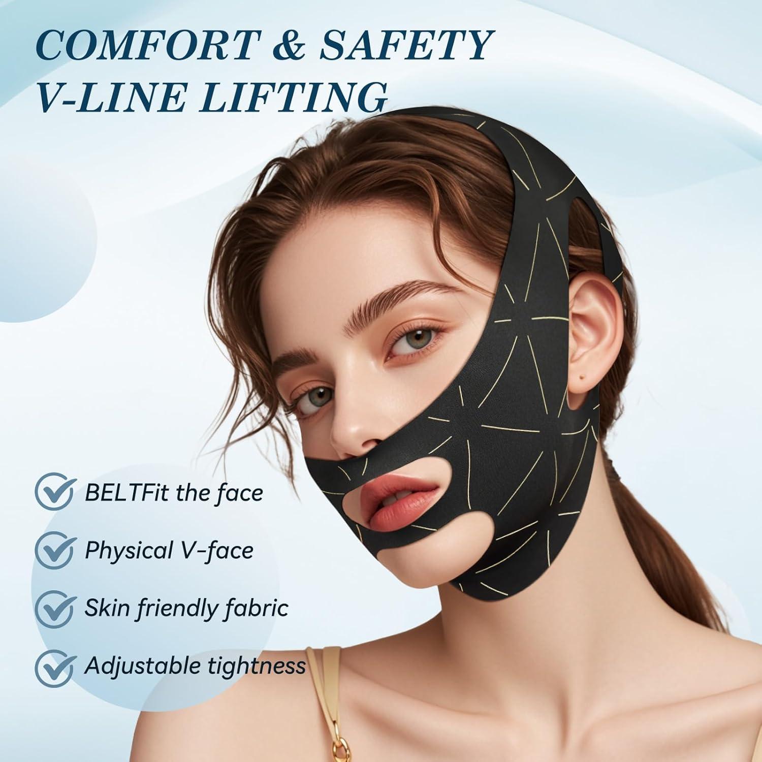 Correa de Barbilla JUSRON Ajustable para Dormir - Negro