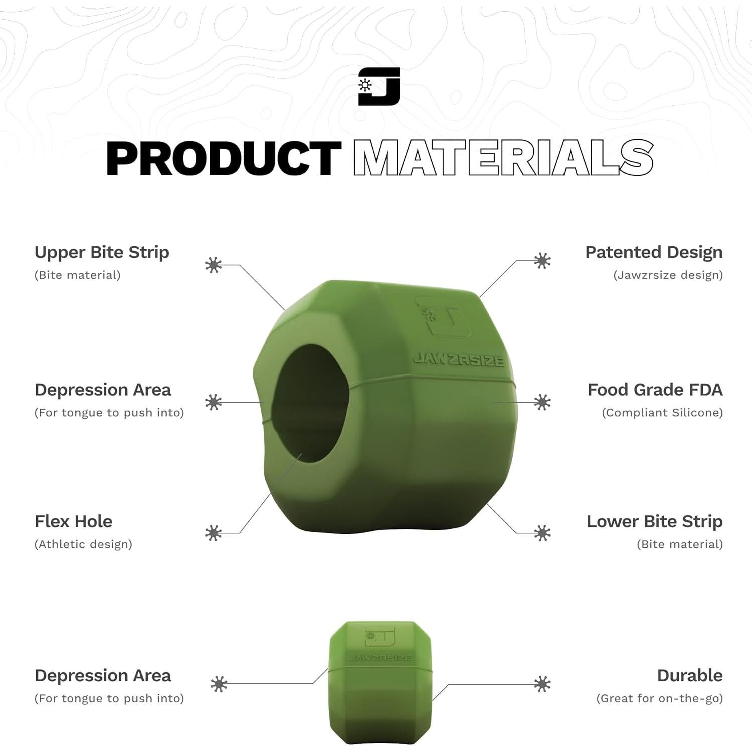 Ejercitador Facial Jawzrsize PNG Verde - Tonifica y Define