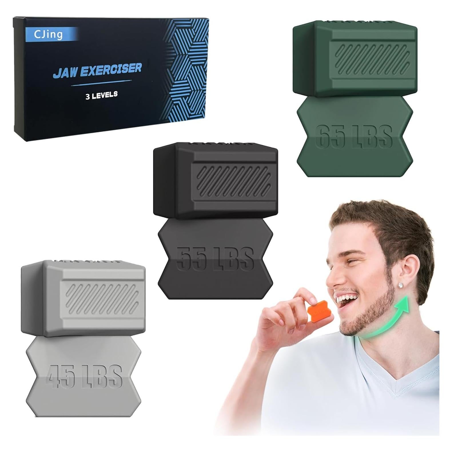 Ejercitador de Mandíbula CJing JE10-12 - 3 Niveles Silicona