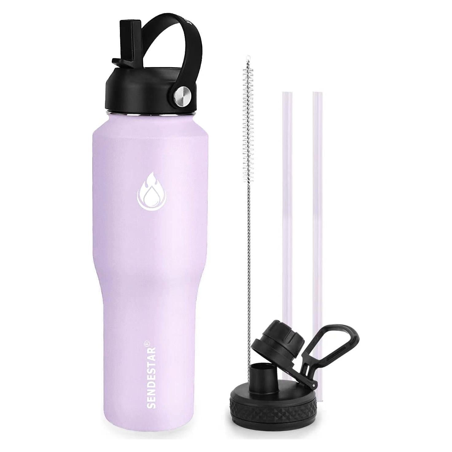 Botella de Agua SENDESTAR 946ml, 2 Tapas, Acero Inoxidable