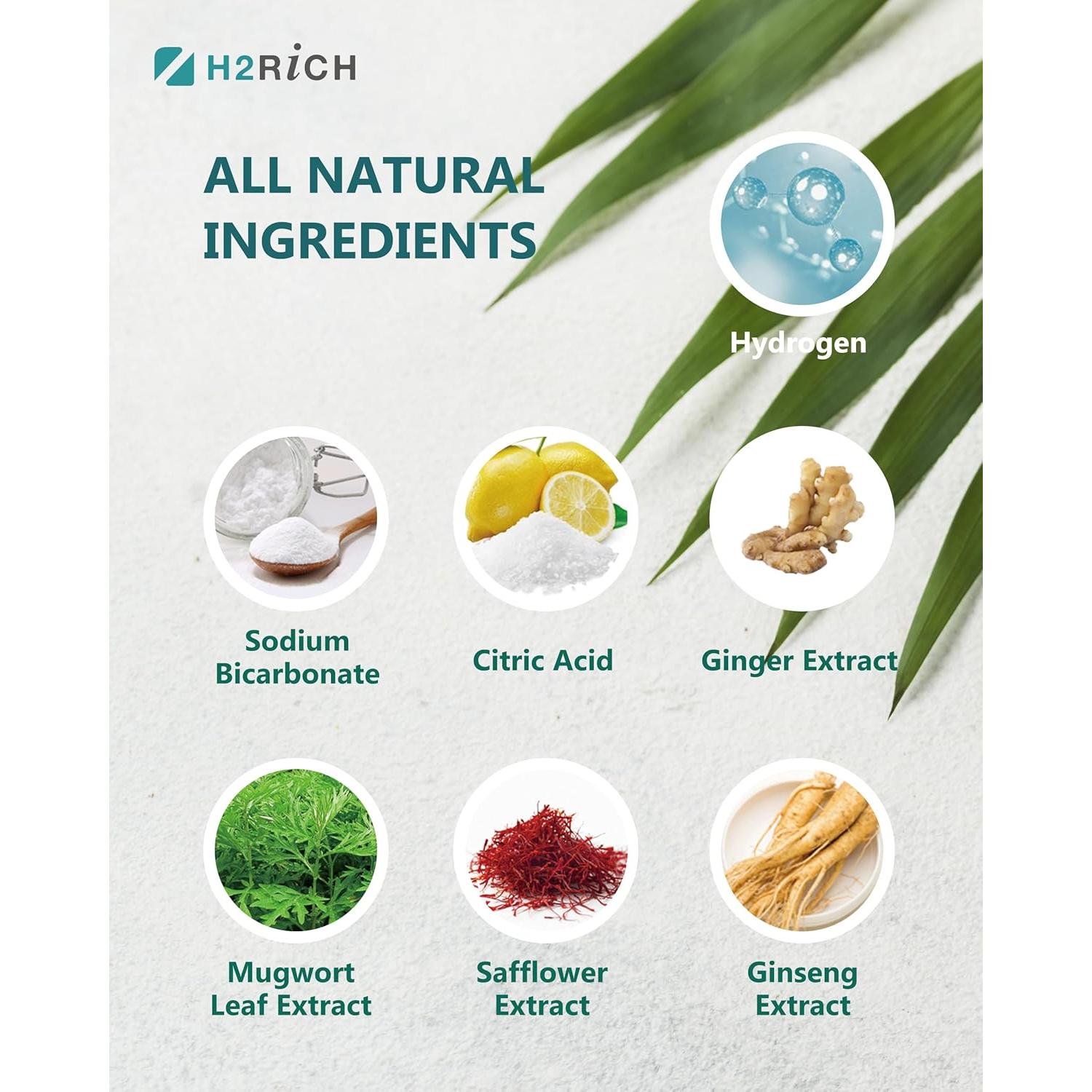 Tabletas Efervescentes H2RICH para Remojo de Pies 2 Piezas