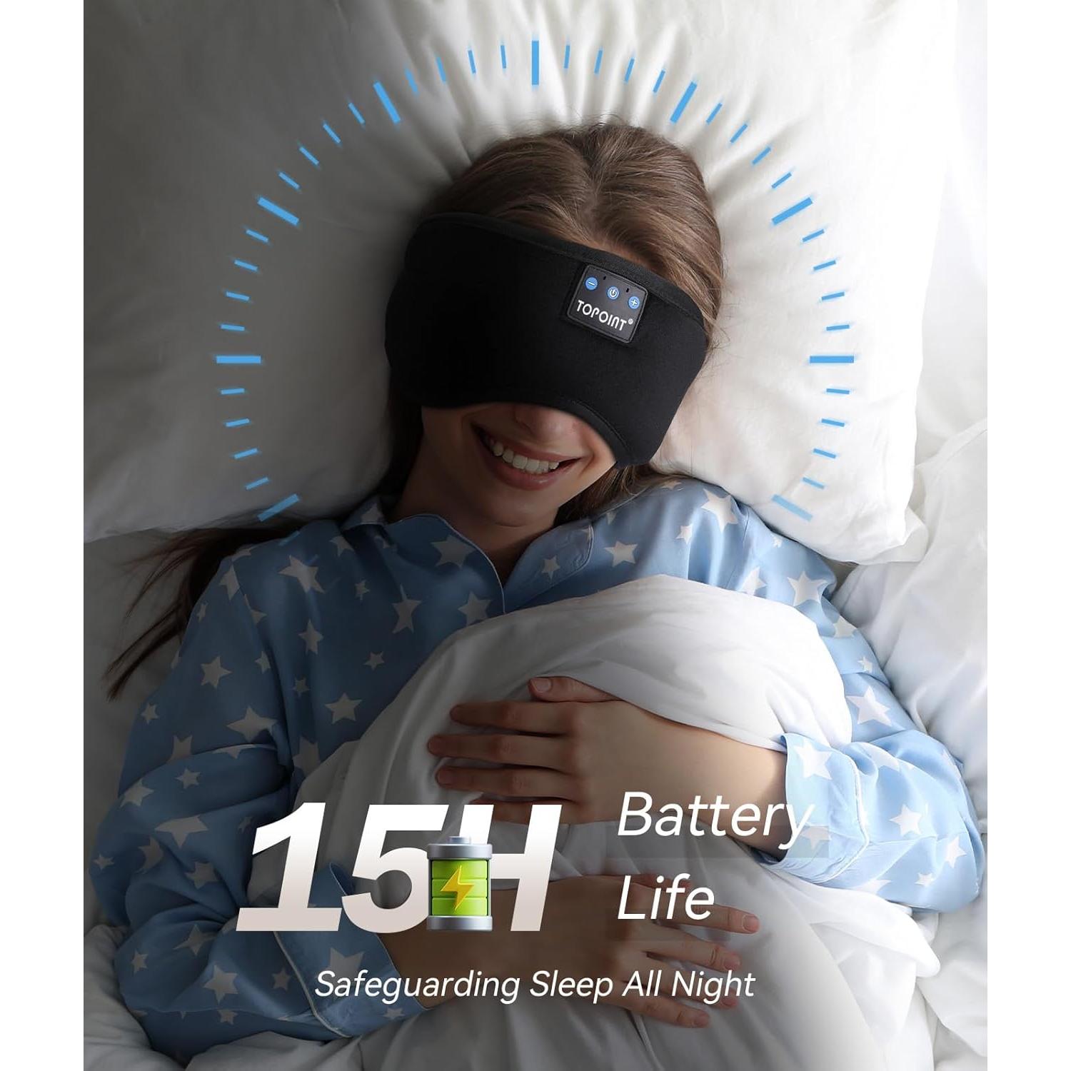 Máscara de Sueño TOPOINT con Auriculares Bluetooth 5.4
