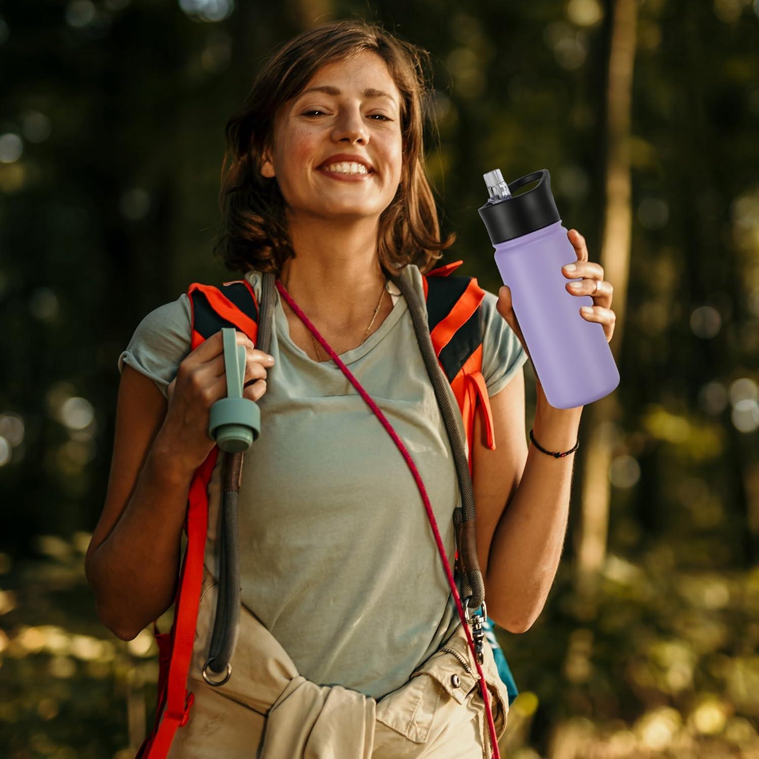 Botella de Agua Aislada VEGOND 473ml 4 Piezas Lavanda