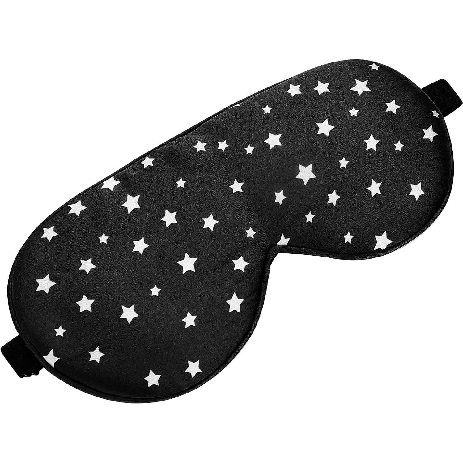 Mascarilla de Sueño Alaska Bear Seda Natural Estrellas Negras