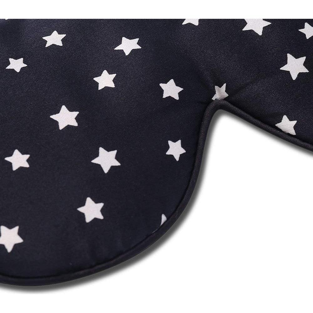 Mascarilla de Sueño Alaska Bear Seda Natural Estrellas Negras