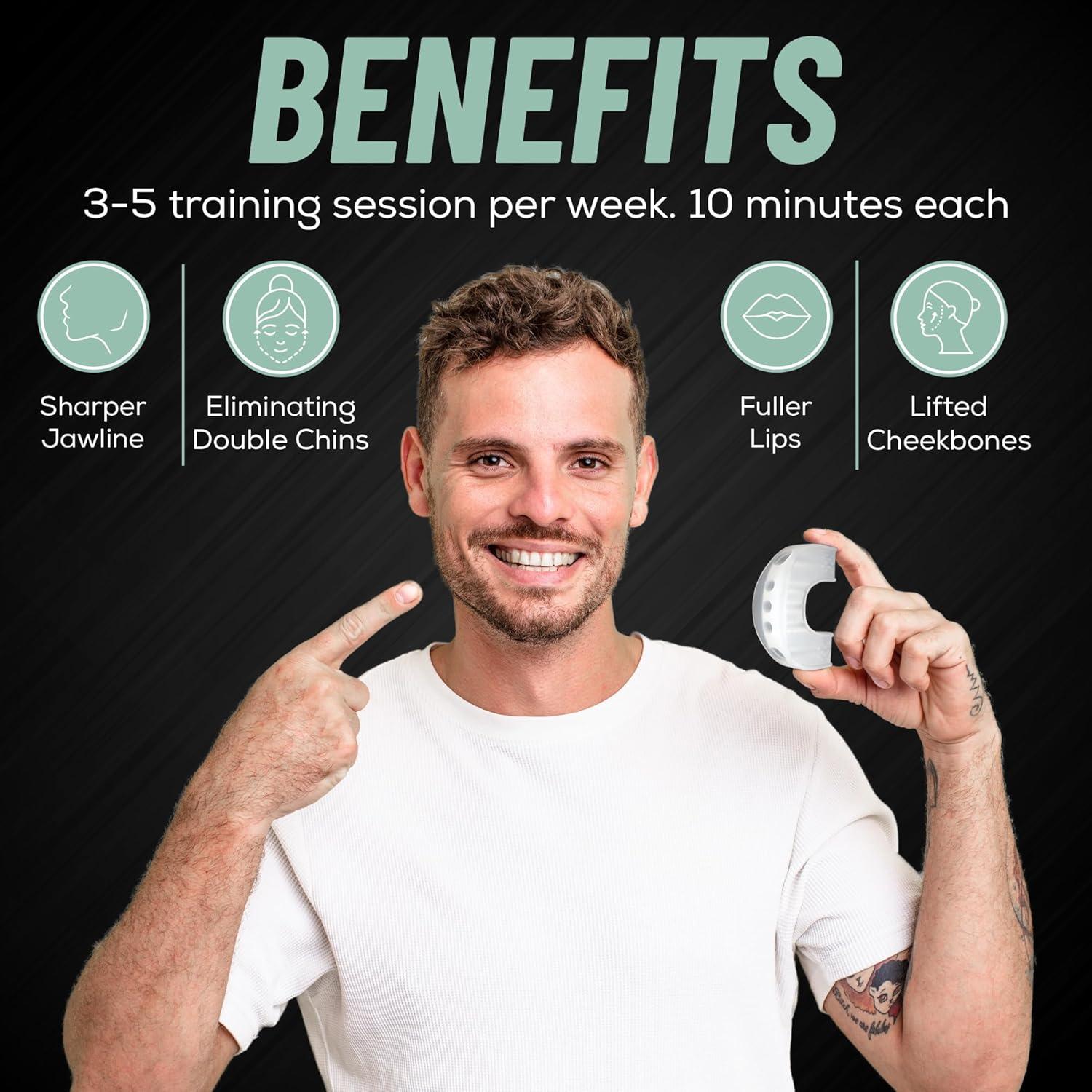 Ejercitador de Mandíbula 2B Balanced - Silicona Transparente 3 Niveles