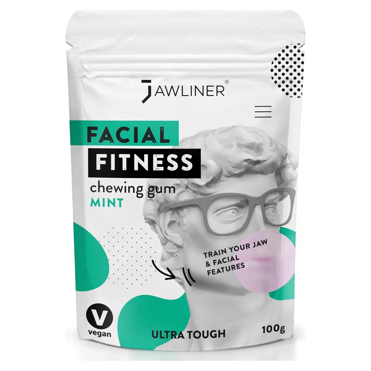 Chicle de Mandíbula Jawliner Menta 1 Cuenta 100% Vegano