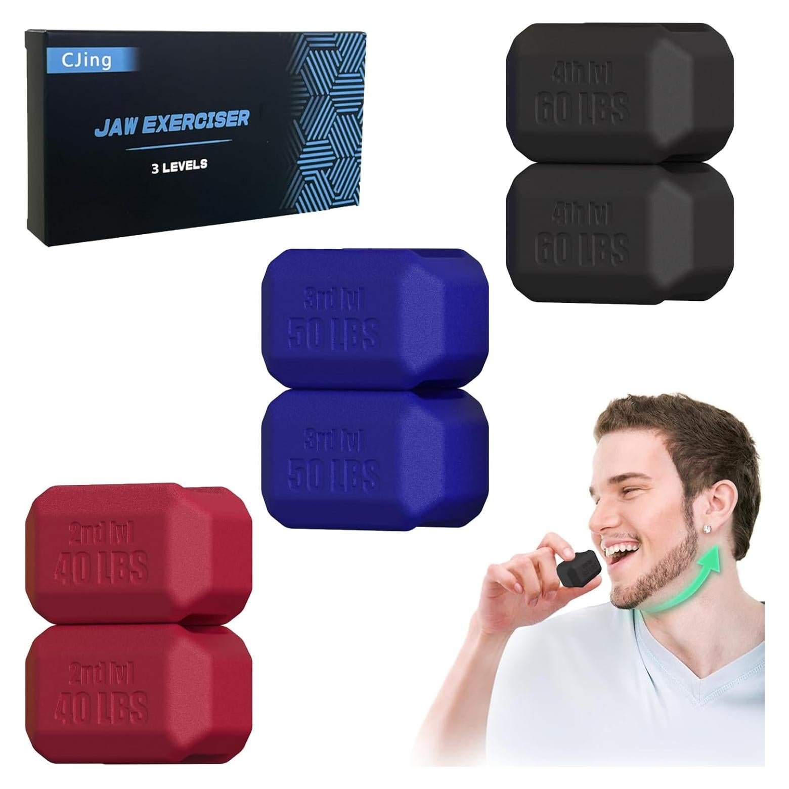 Ejercitador de Mandíbula CJing JE01-CJ Silicona 3 Niveles
