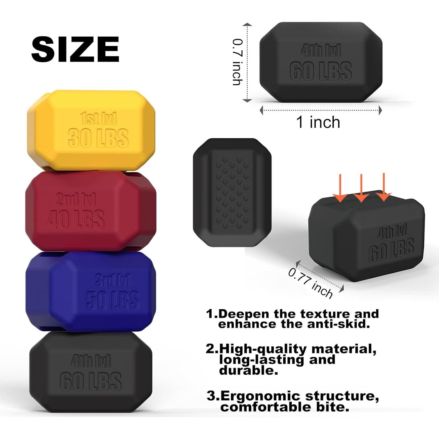 Ejercitador de Mandíbula CJing JE01-CJ Silicona 3 Niveles