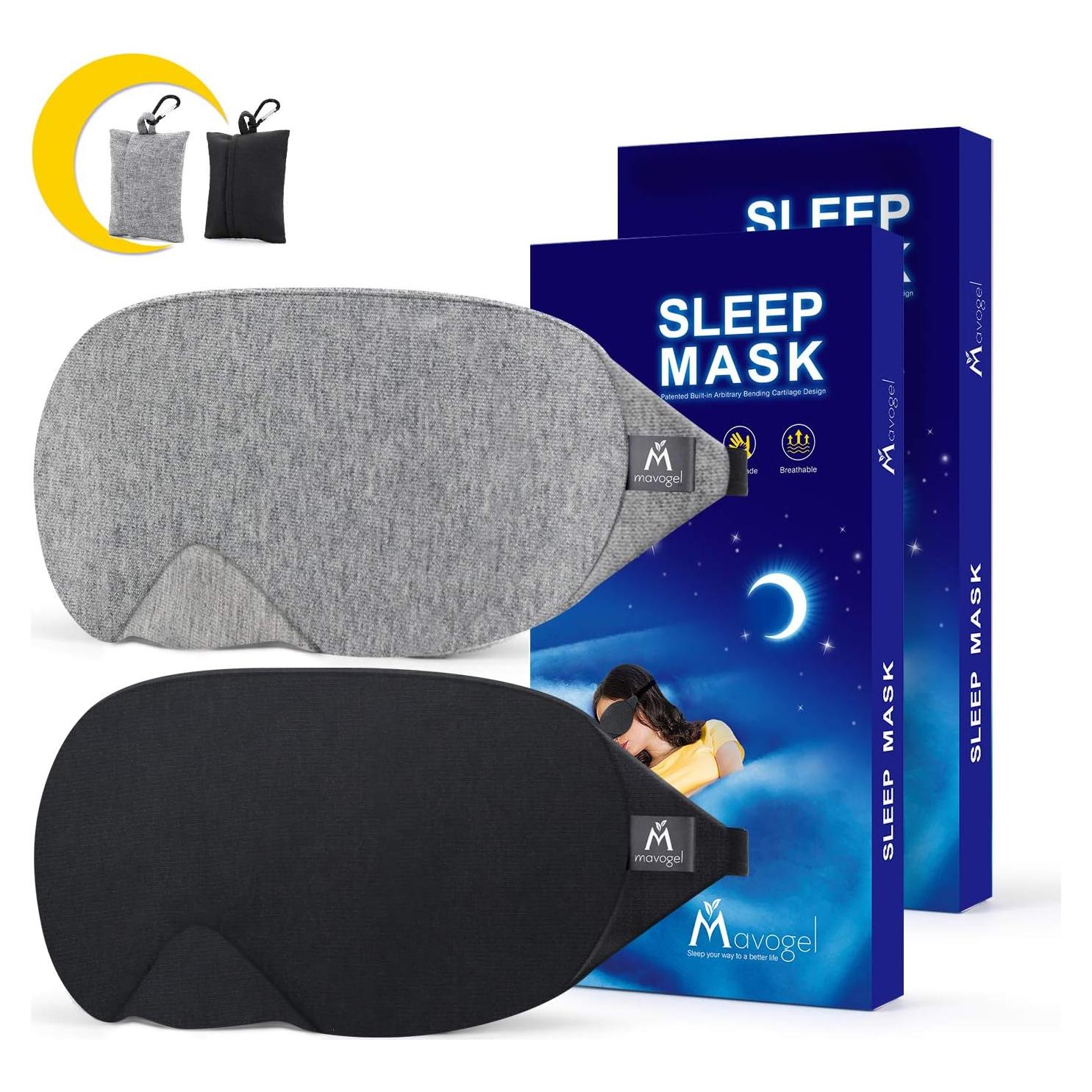 Máscara de Sueño Mavogel AU9422 Algodón Suave y Cómoda