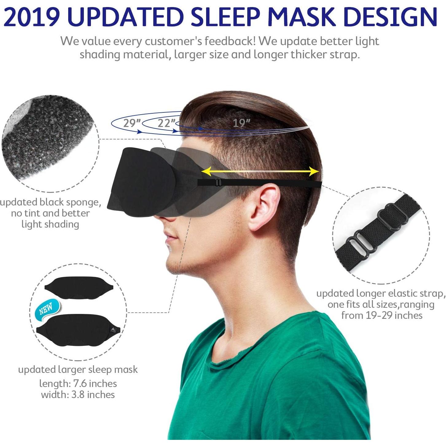 Máscara de Sueño Mavogel AU9422 Algodón Suave y Cómoda