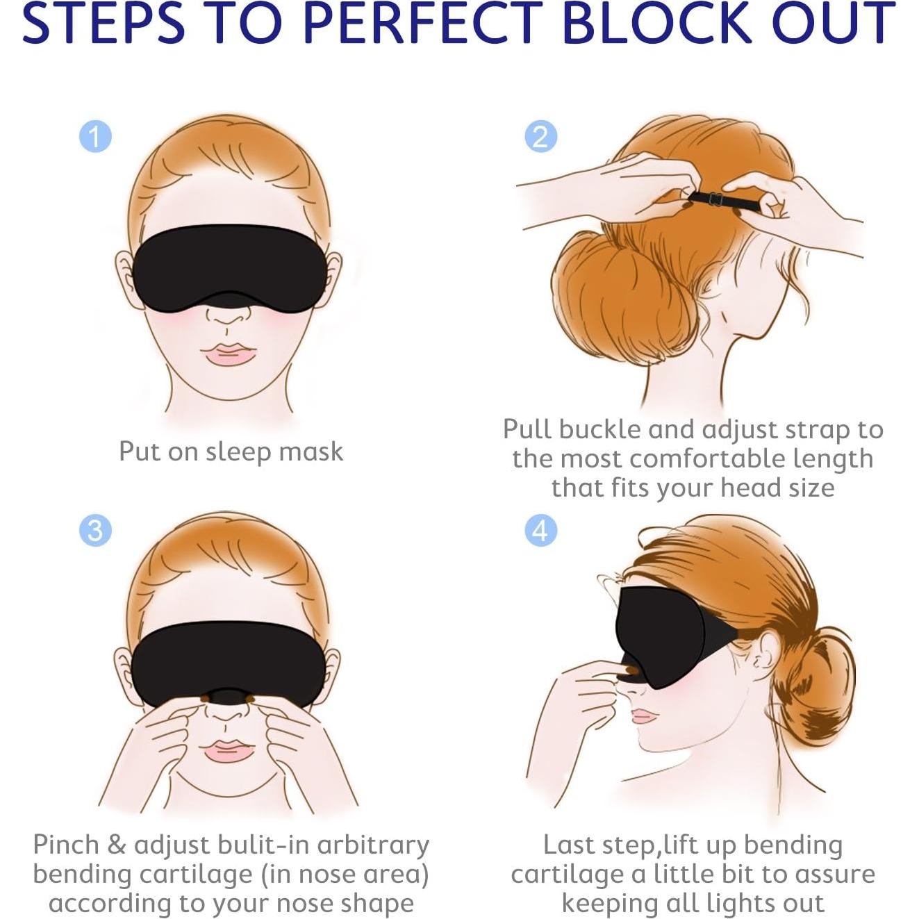 Máscara de Sueño Mavogel AU9422 Algodón Suave y Cómoda