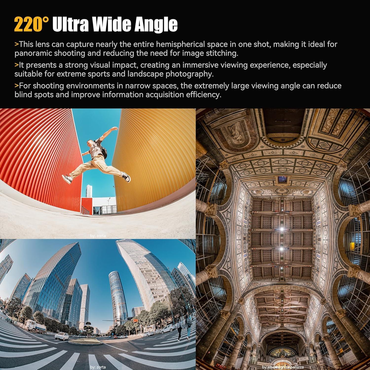 Lente Ojo de Pez 7artisans 6mm F2.0 para M4/3 Olympus/Panasonic