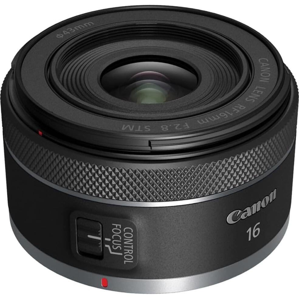 Lente Canon RF 16mm f/2.8 STM Ultra Gran Angular + Bolsa + Tarjeta 64GB