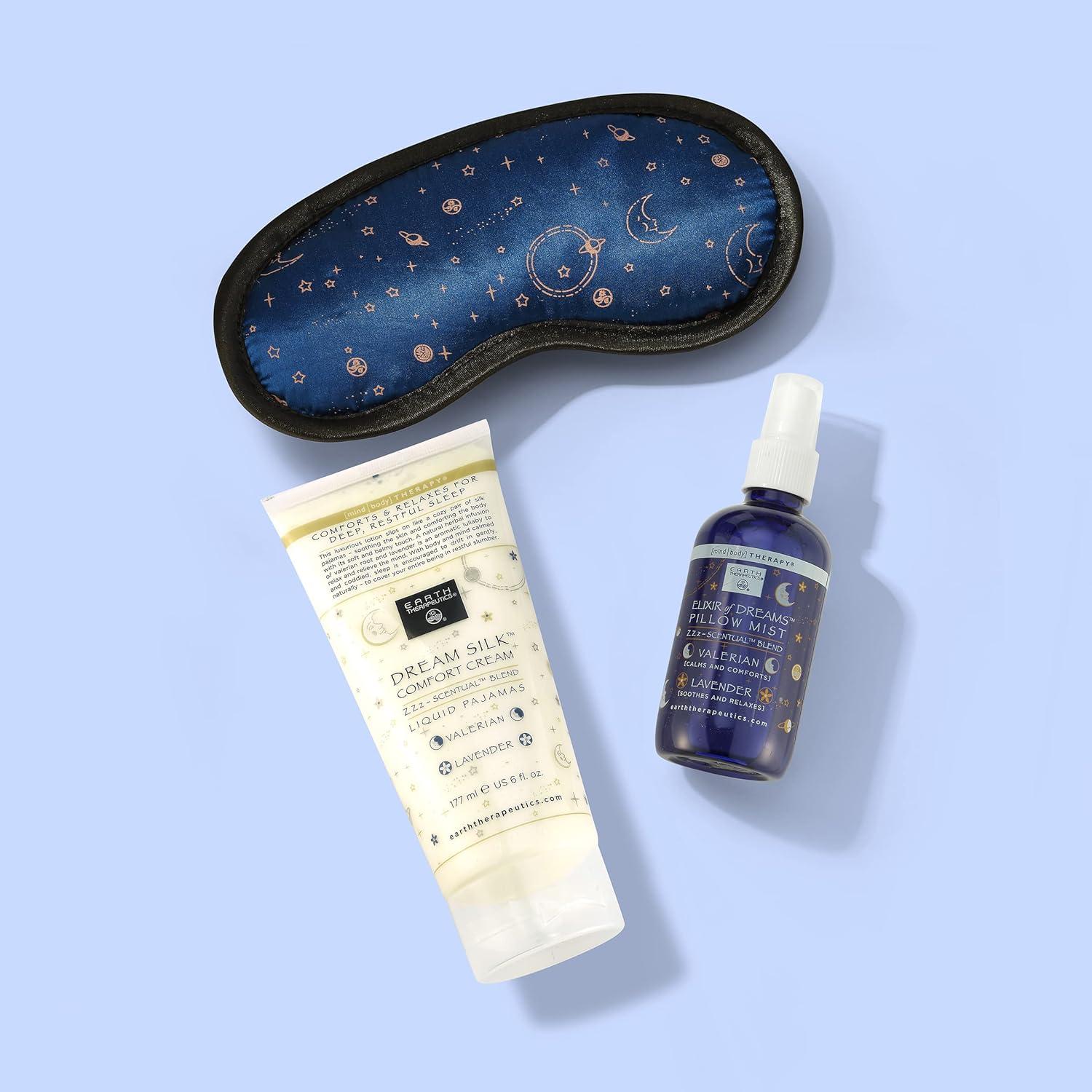 Máscara de Sueño Earth Therapeutics - 100% Seda Suave y Ajustable