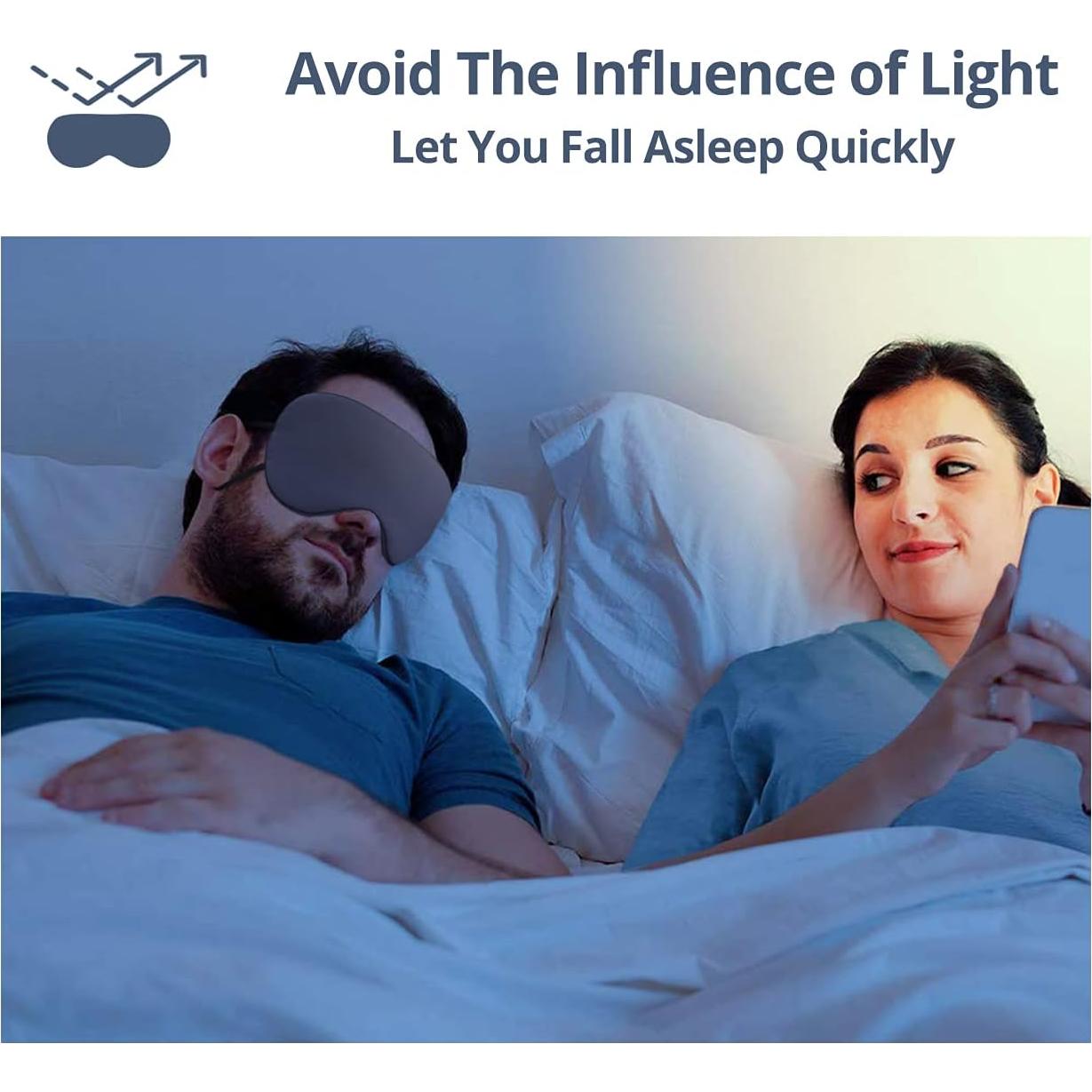 Paquete de 2 Máscaras para Dormir BATHRINS Suaves y Ajustables