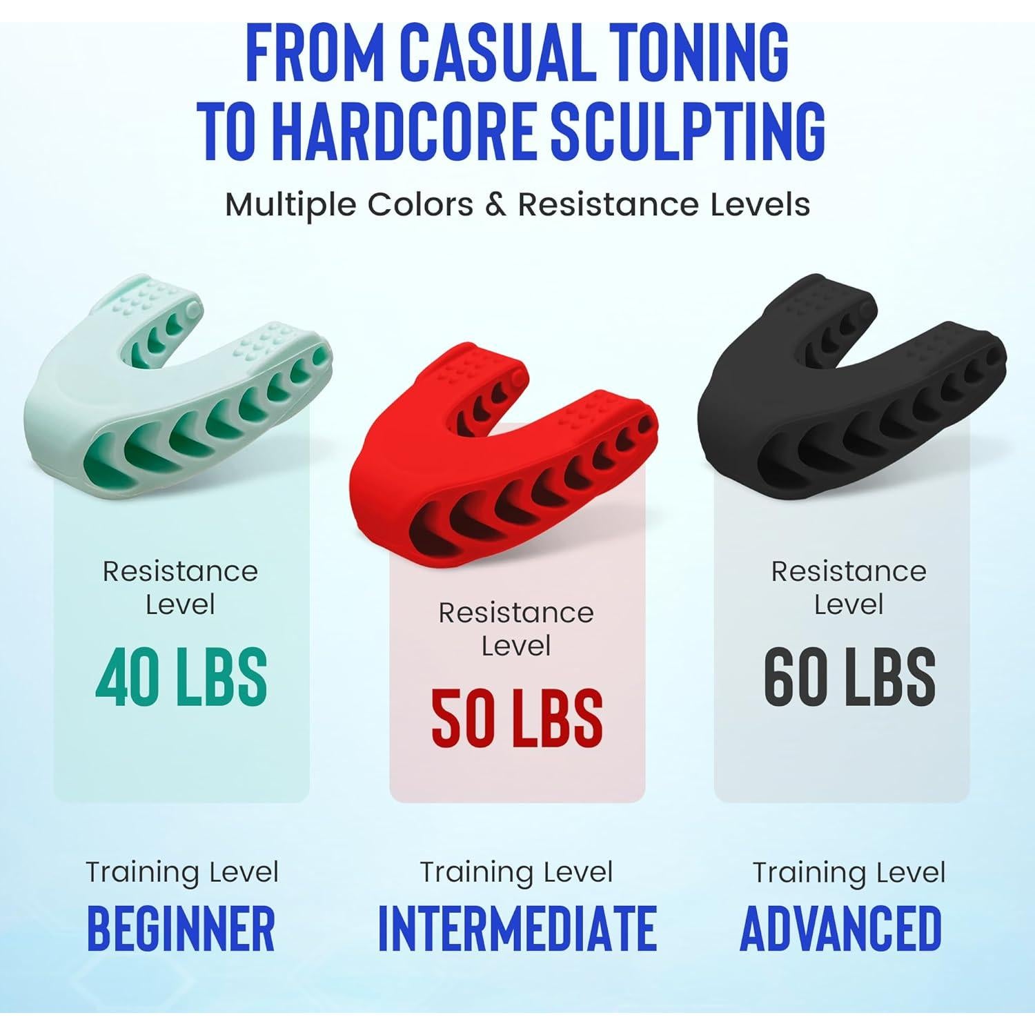 Ejercitador de Mandíbula Achilles Fitness - Silicona Avanzada