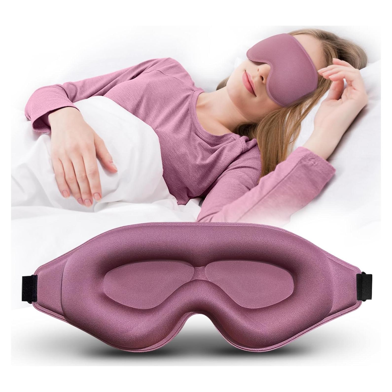 Máscara de Sueño 3D CLBXZWC Púrpura Roja 100% Opaca