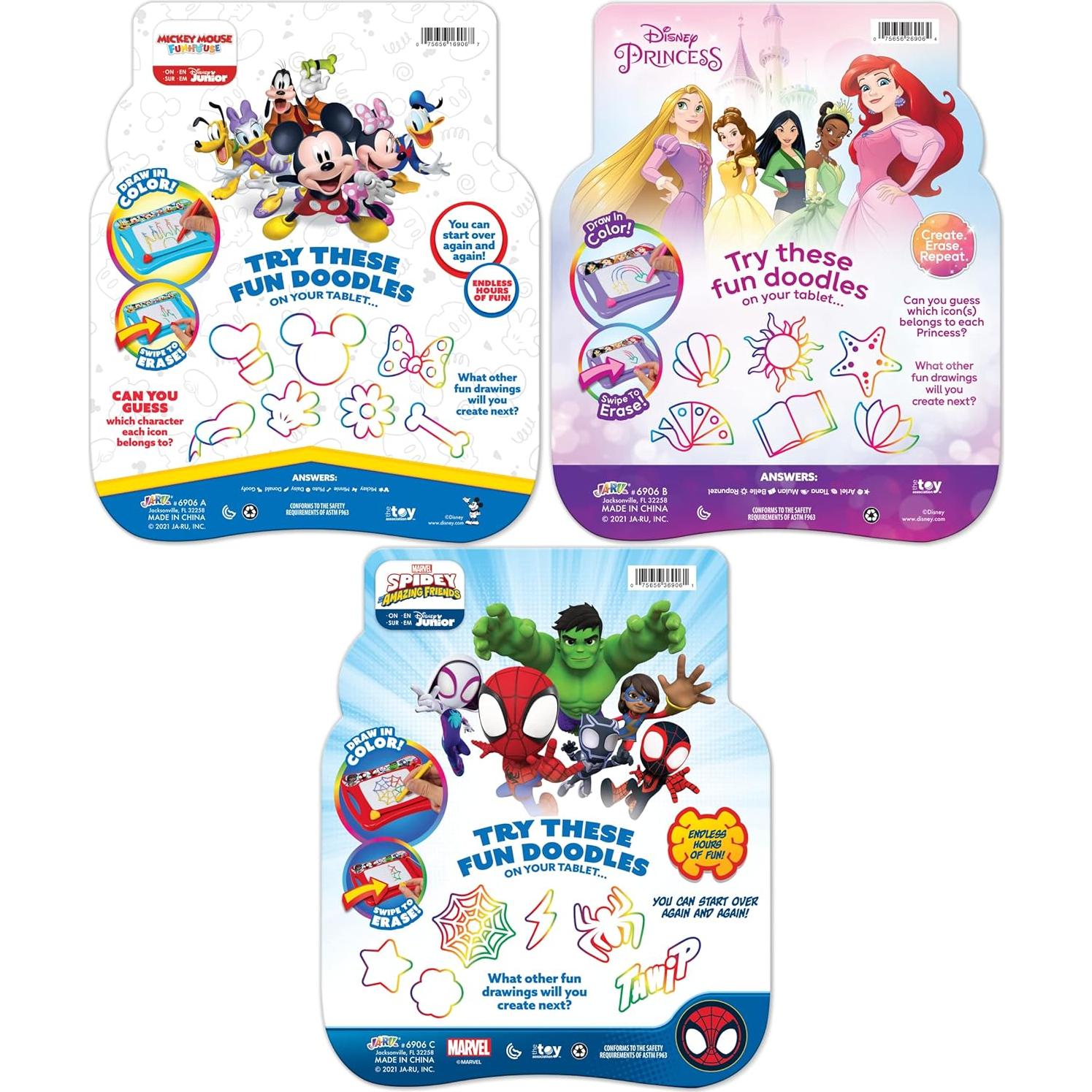 Pizarra Magnética de Dibujo JA-RU Disney y Marvel - 3 Unidades