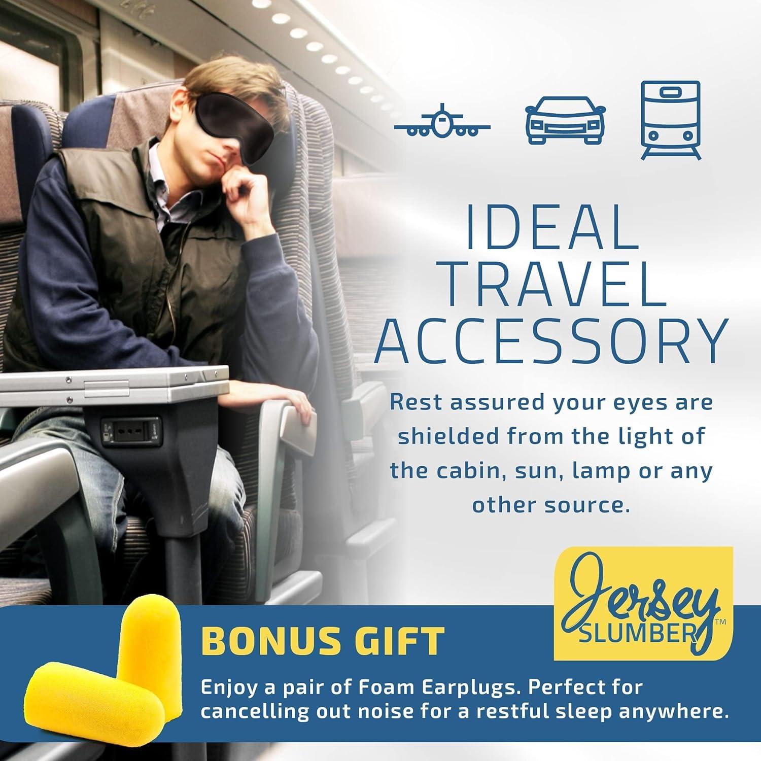 Mascarilla de Sueño Jersey Slumber 100% Seda Ajustable