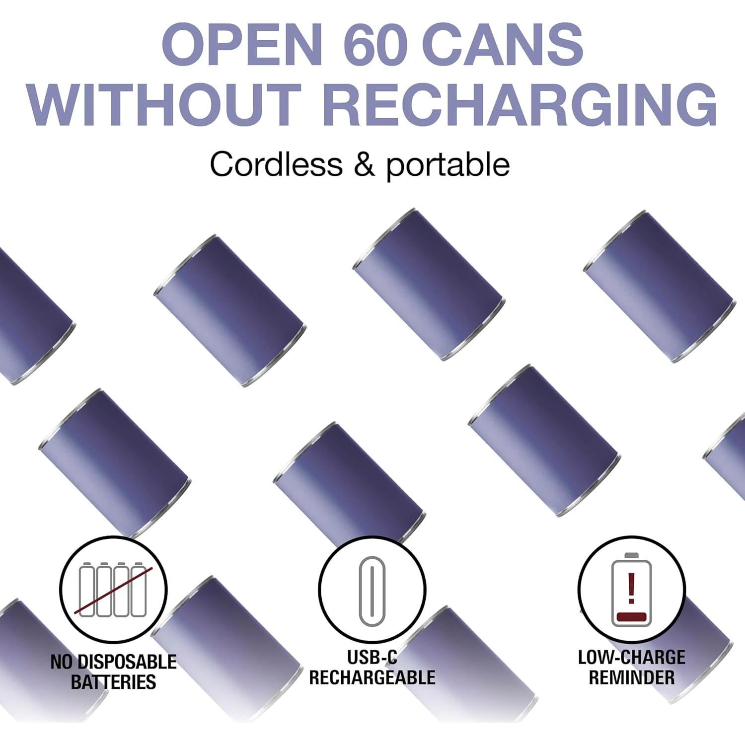 Abrelatas Eléctrico Inalámbrico Proctor Silex 76502, Compacto