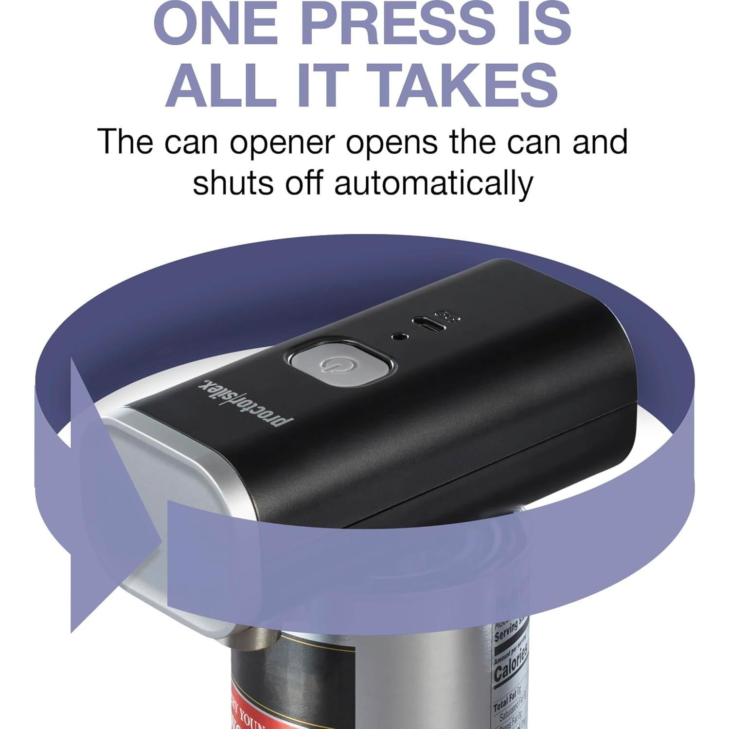 Abrelatas Eléctrico Inalámbrico Proctor Silex 76502, Compacto