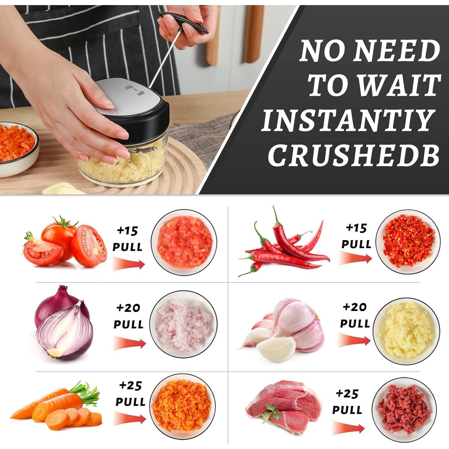 Picador de Verduras Manual ZHANG XIAO QUAN 250ml Acero Inoxidable