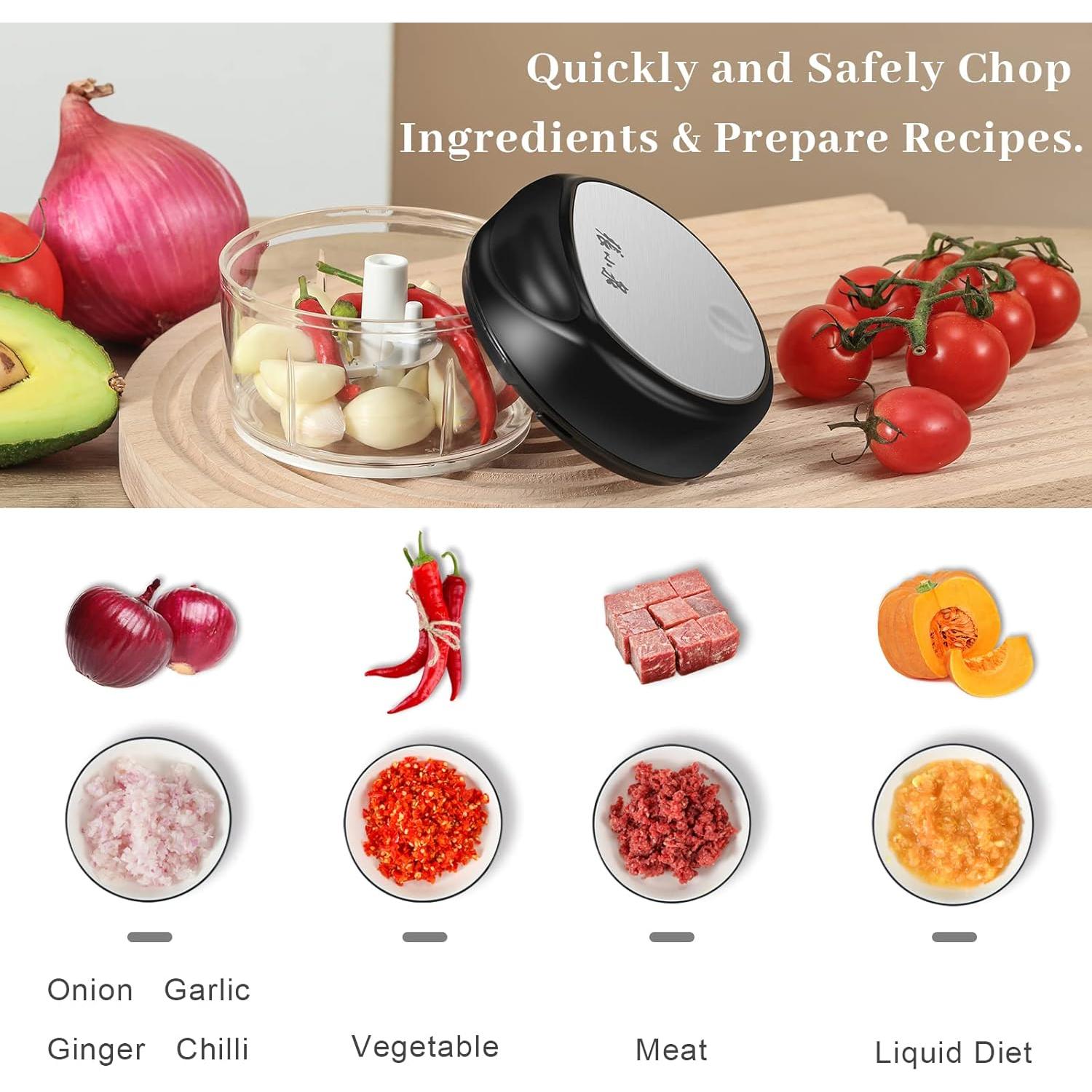 Picador de Verduras Manual ZHANG XIAO QUAN 250ml Acero Inoxidable