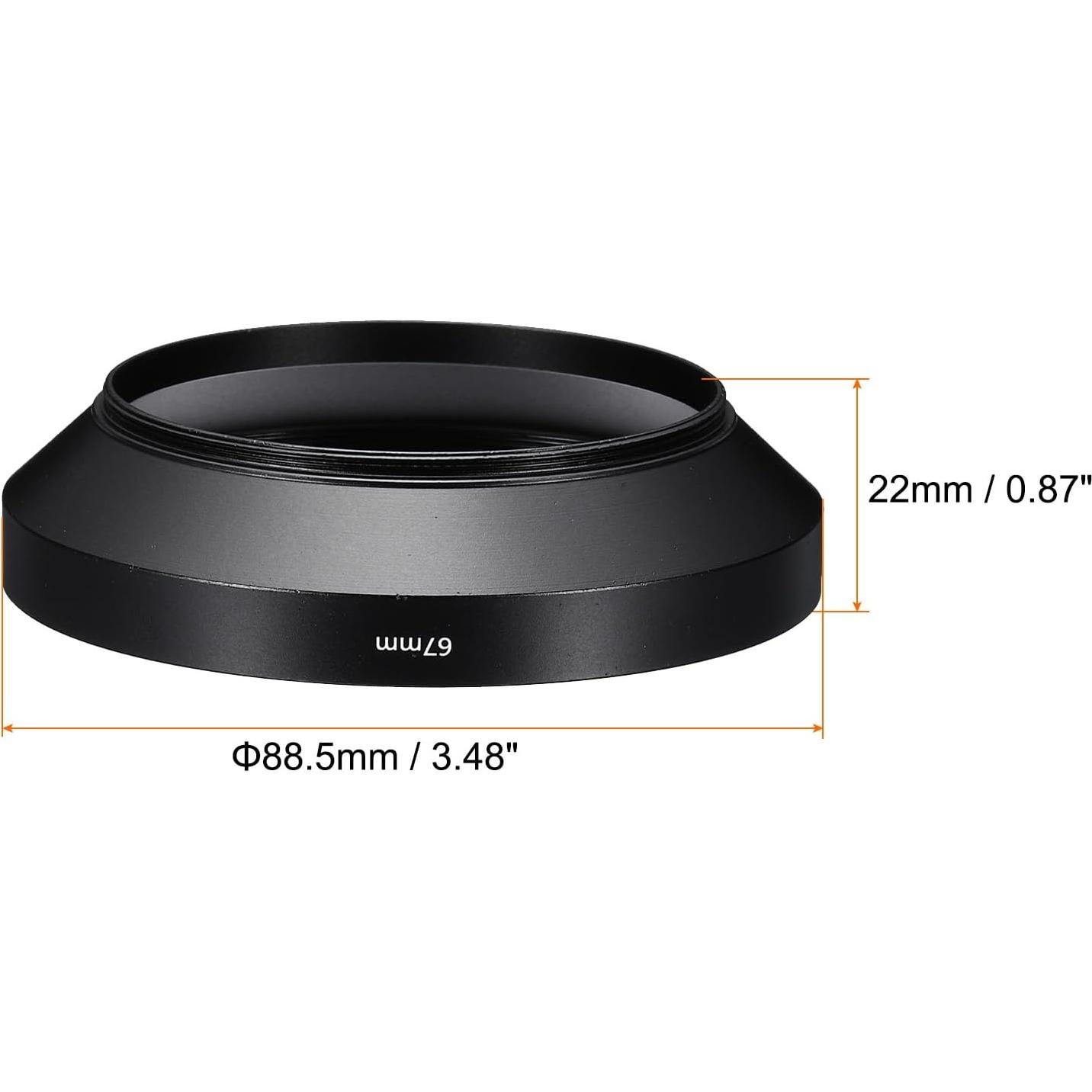 Capucho de Lente PATIKIL 67mm Antirreflectante Negro