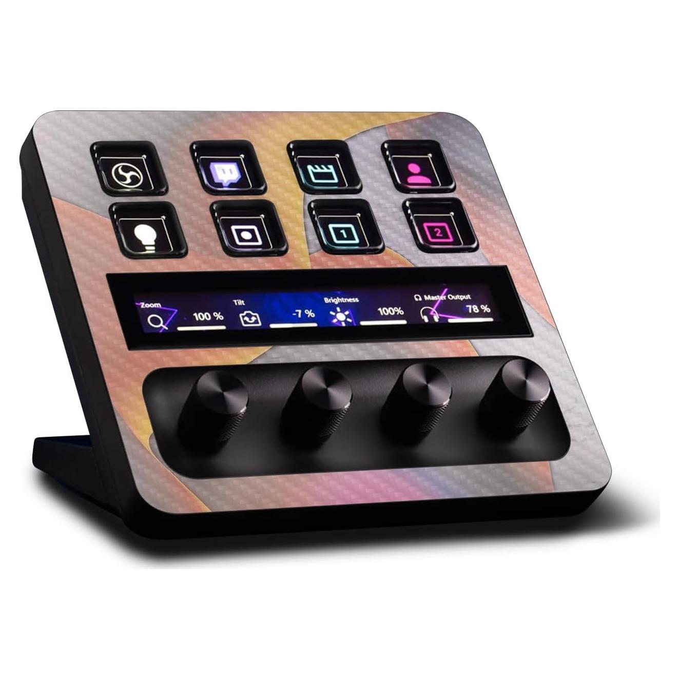 Piel de Fibra de Carbono MightySkins para Elgato Stream Deck + Mármol Magma