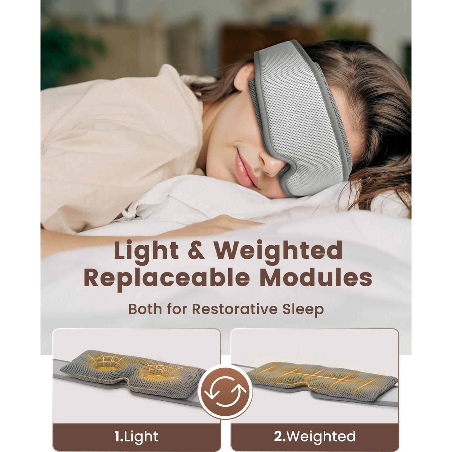 Máscara de Sueño Deying con Peso 100% Opaca Ajustable