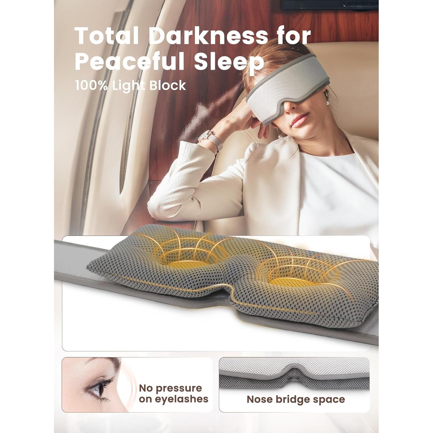 Máscara de Sueño Deying con Peso 100% Opaca Ajustable