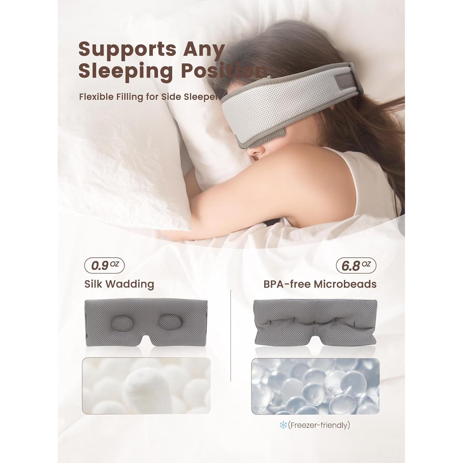 Máscara de Sueño Deying con Peso 100% Opaca Ajustable