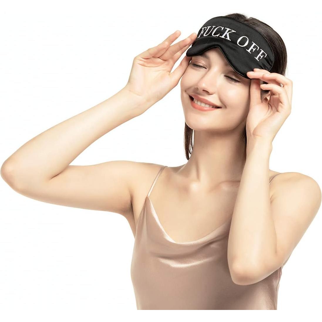 Máscara de Sueño Seda Morera NMM Ajustable Total Oscuridad