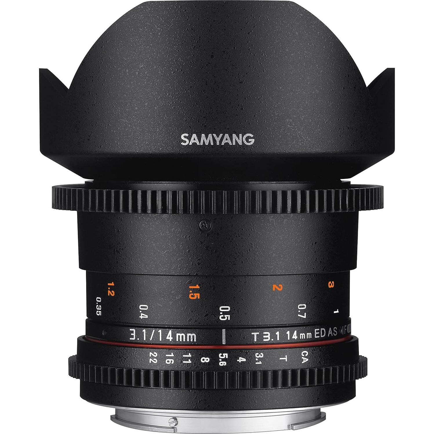 Lente Samyang 14mm T3.1 VDSLR II para Cámara Sony E-Mount