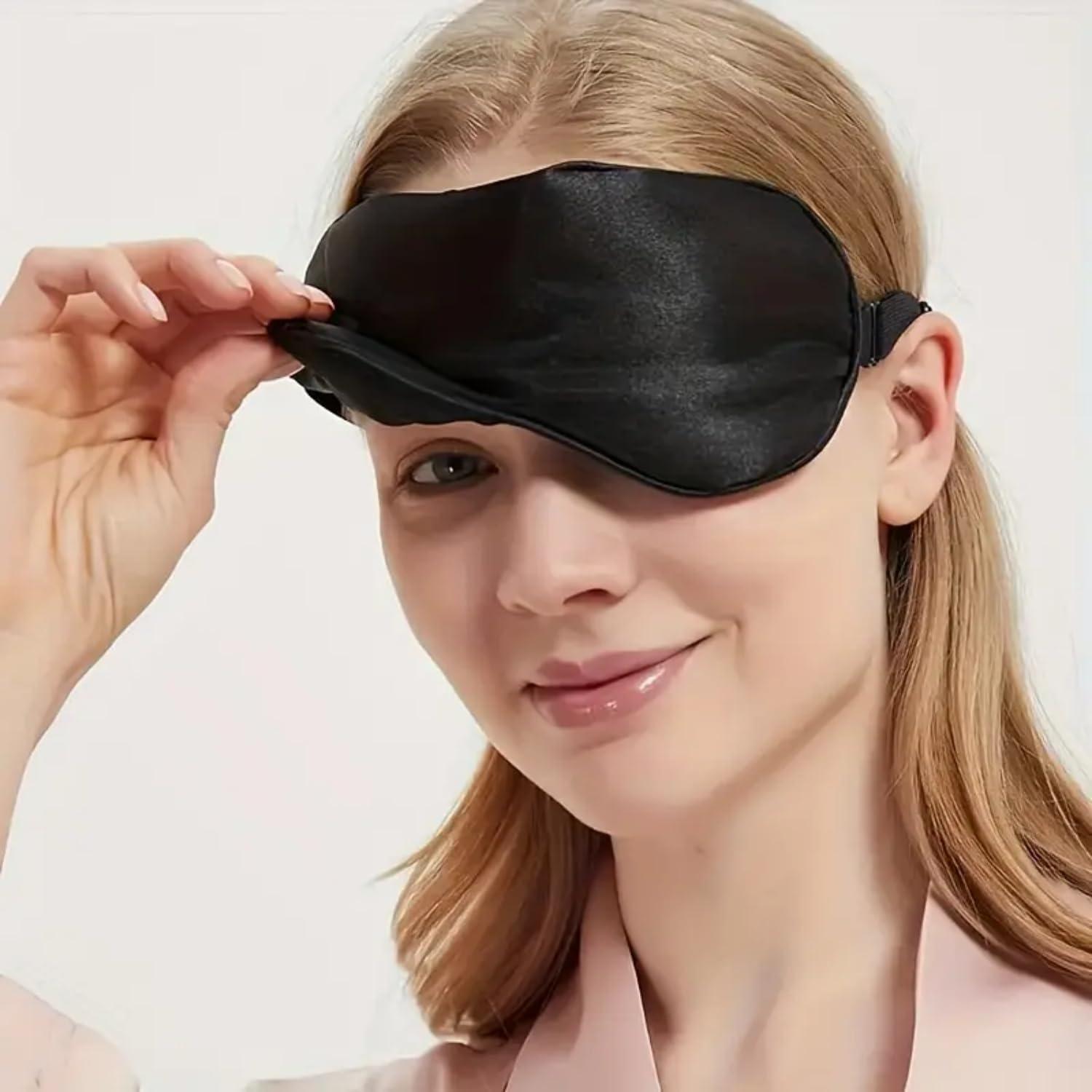 Máscara de Sueño de Seda Innoflyx 100% Blackout Ajustable