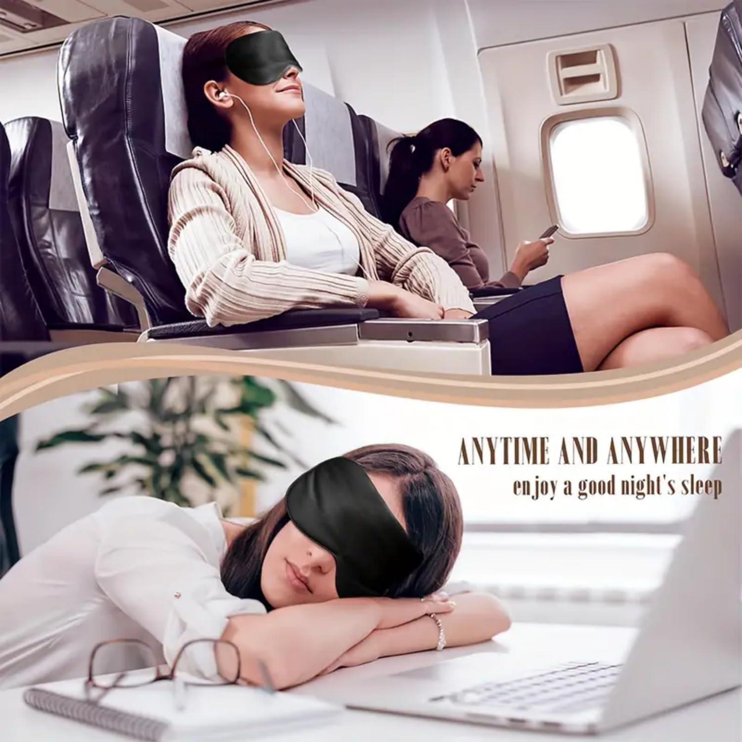 Máscara de Sueño de Seda Innoflyx 100% Blackout Ajustable