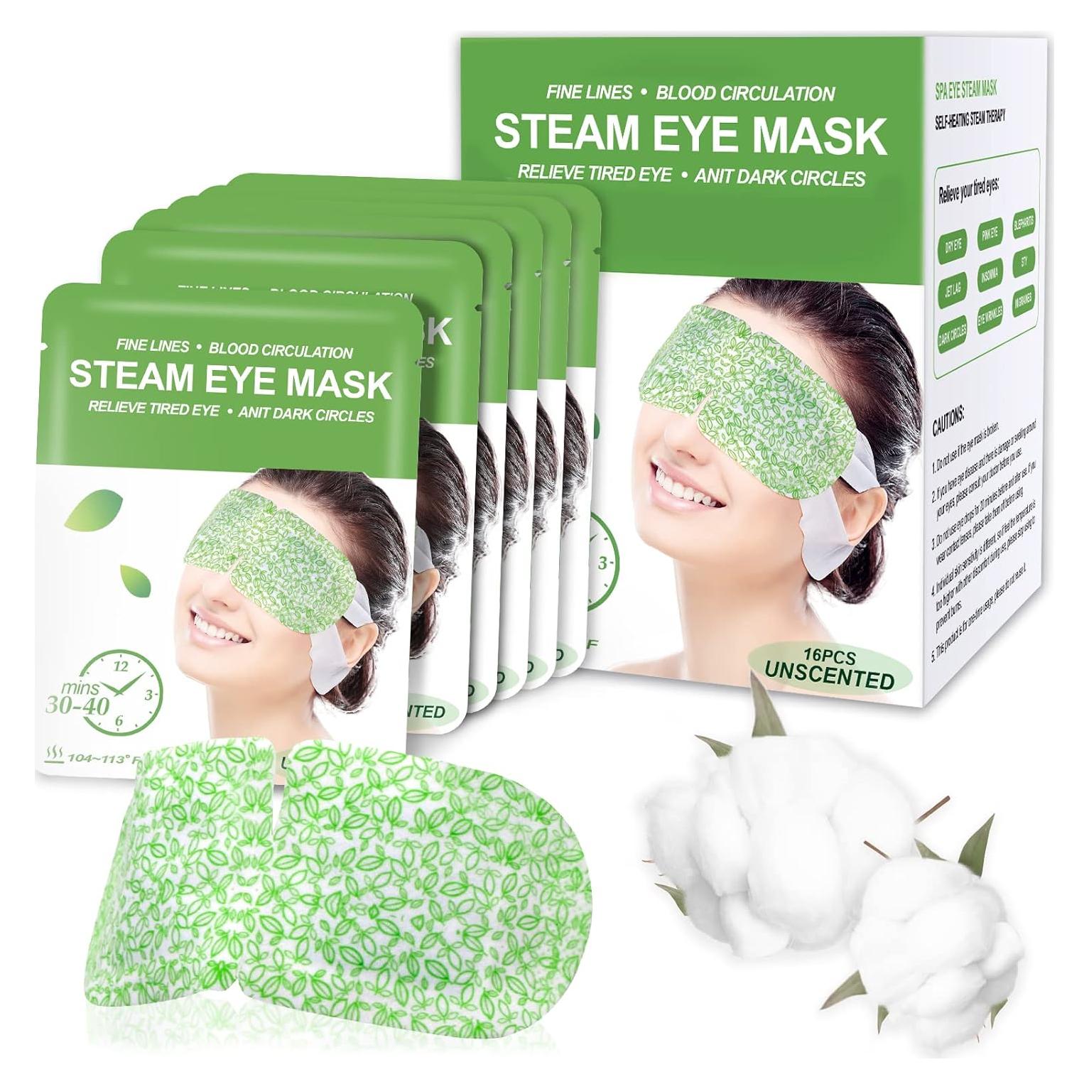 16 Máscaras de Ojos de Vapor ProCIV Sin Fragancia