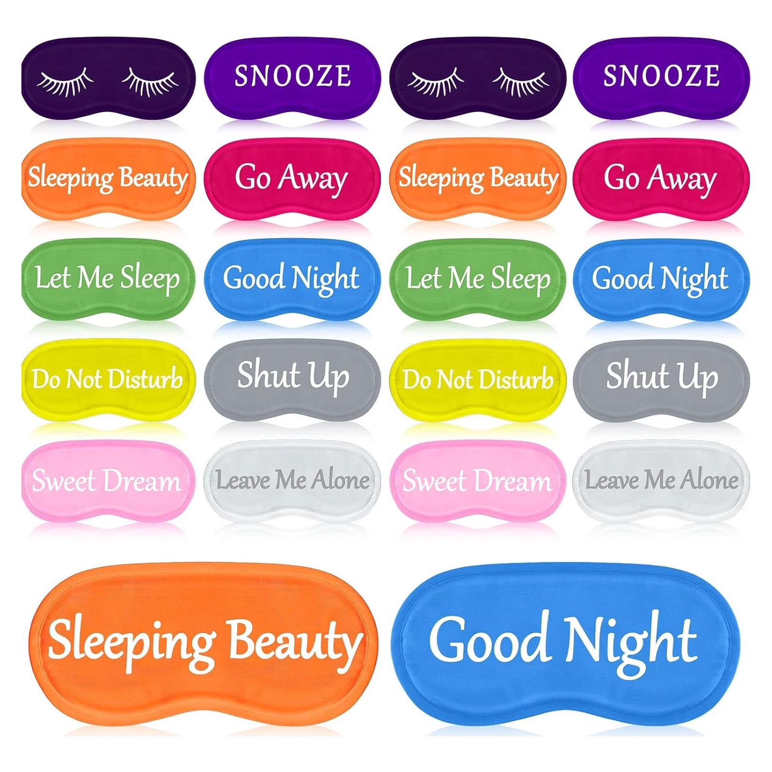 Eurzom 20 Piezas Máscaras de Sueño Divertidas Ajustables