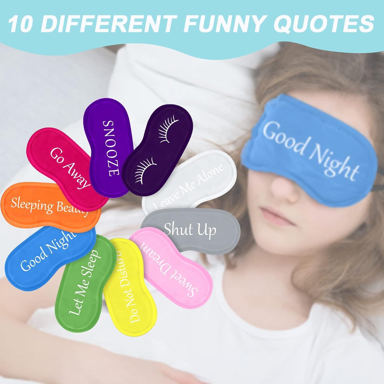 Eurzom 20 Piezas Máscaras de Sueño Divertidas Ajustables