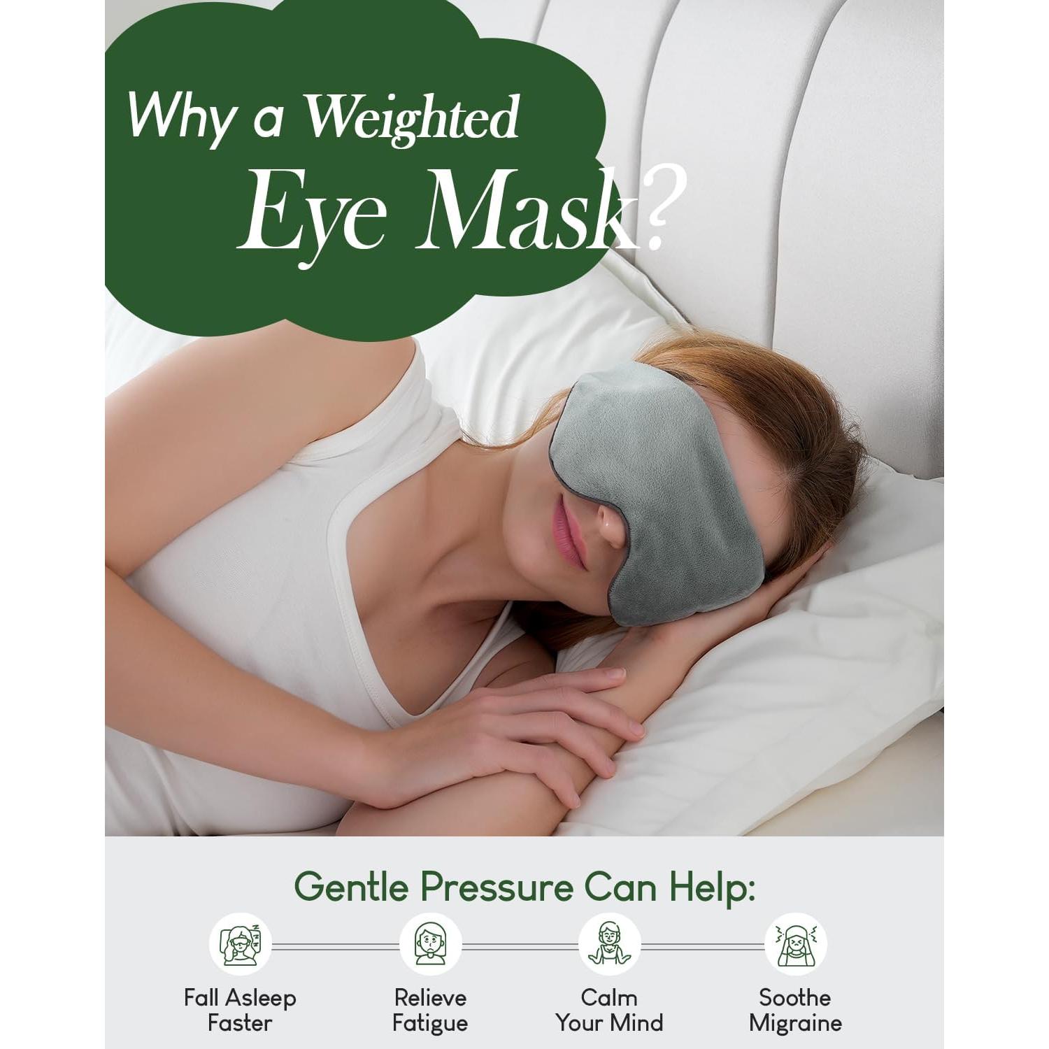 Máscara de Ojos con Peso Sivio Gris Reversible para Dormir