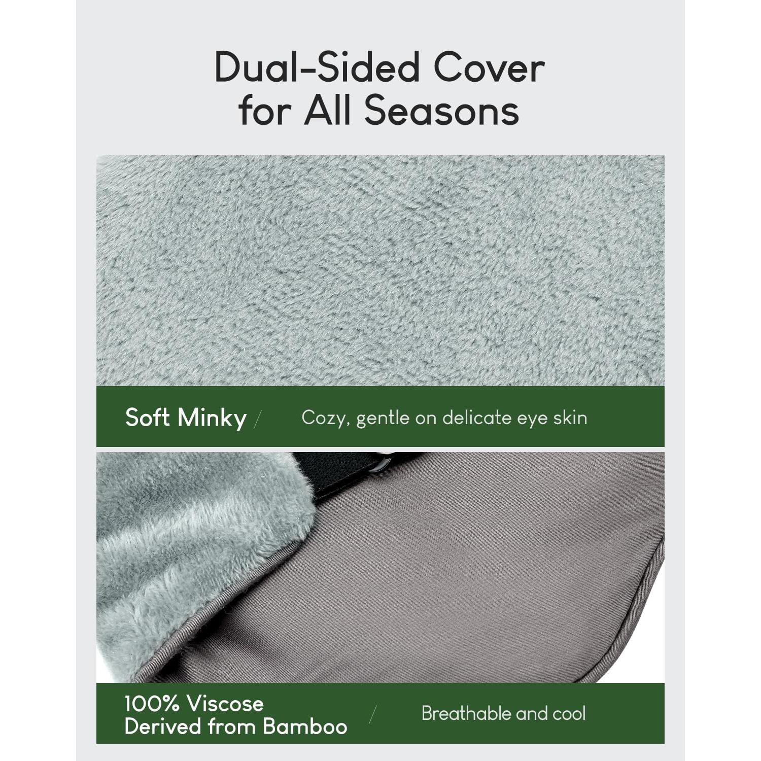 Máscara de Ojos con Peso Sivio Gris Reversible para Dormir