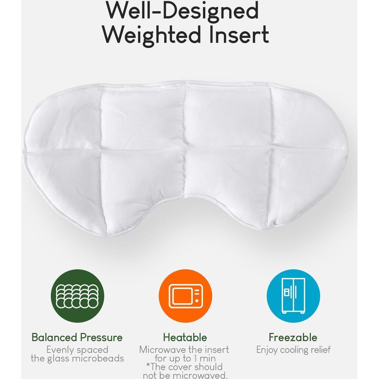 Máscara de Ojos con Peso Sivio Gris Reversible para Dormir