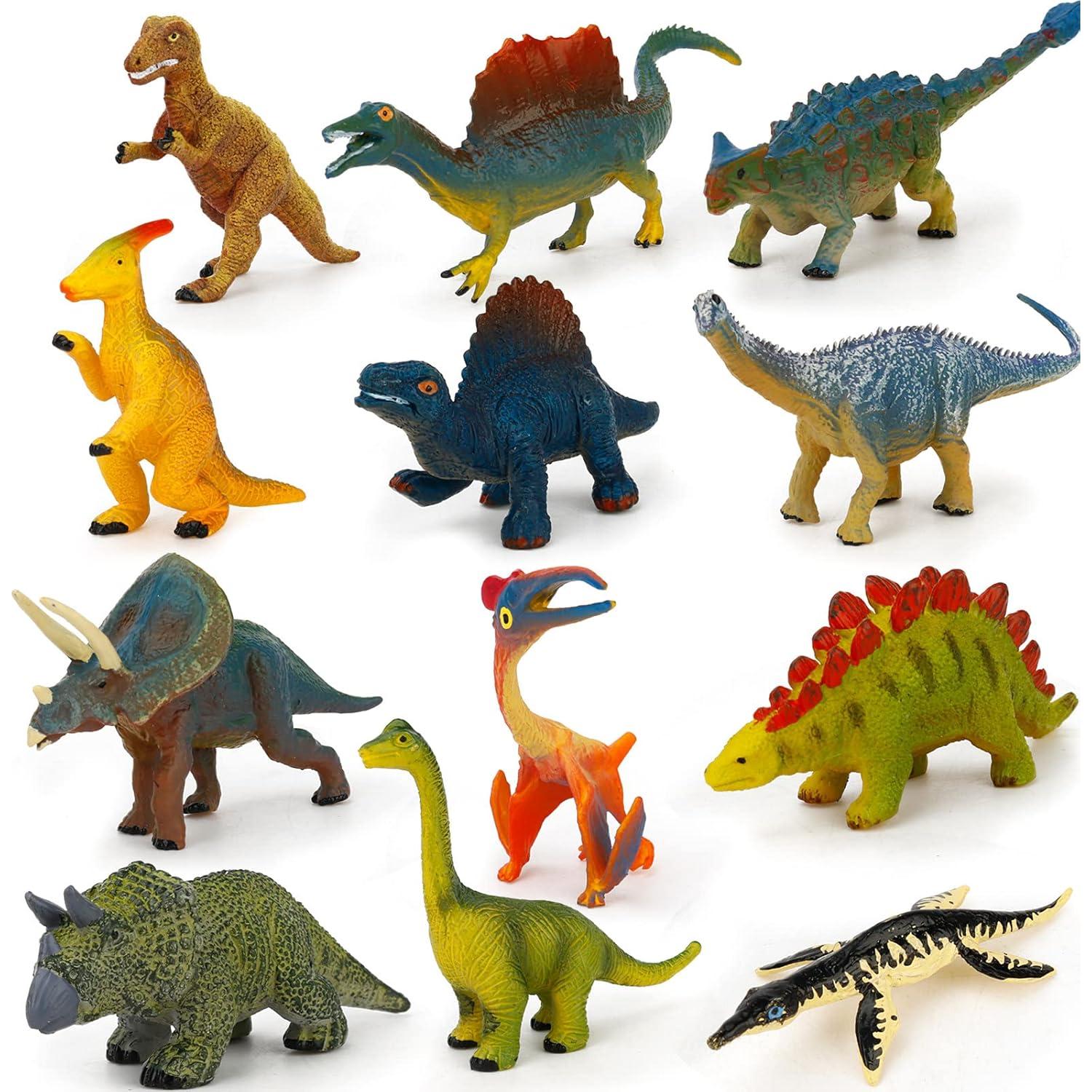Figuritas de Dinosaurios MIKNEKE - Juego Educativo 12 Piezas